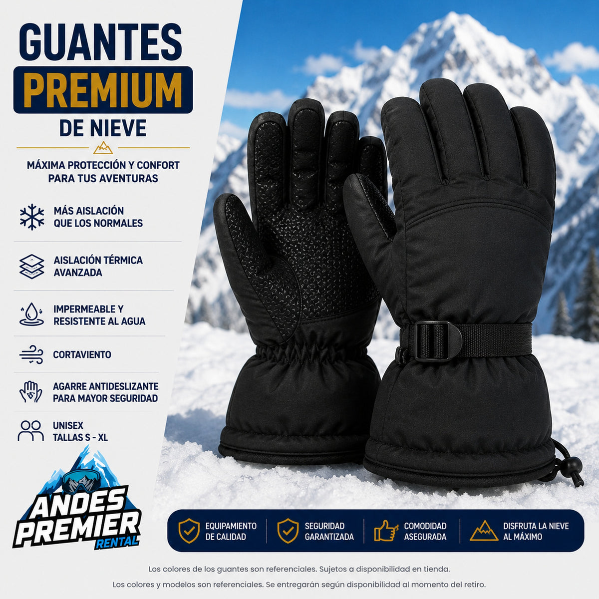 Ticket de Aluguel Luvas Adulto Premium