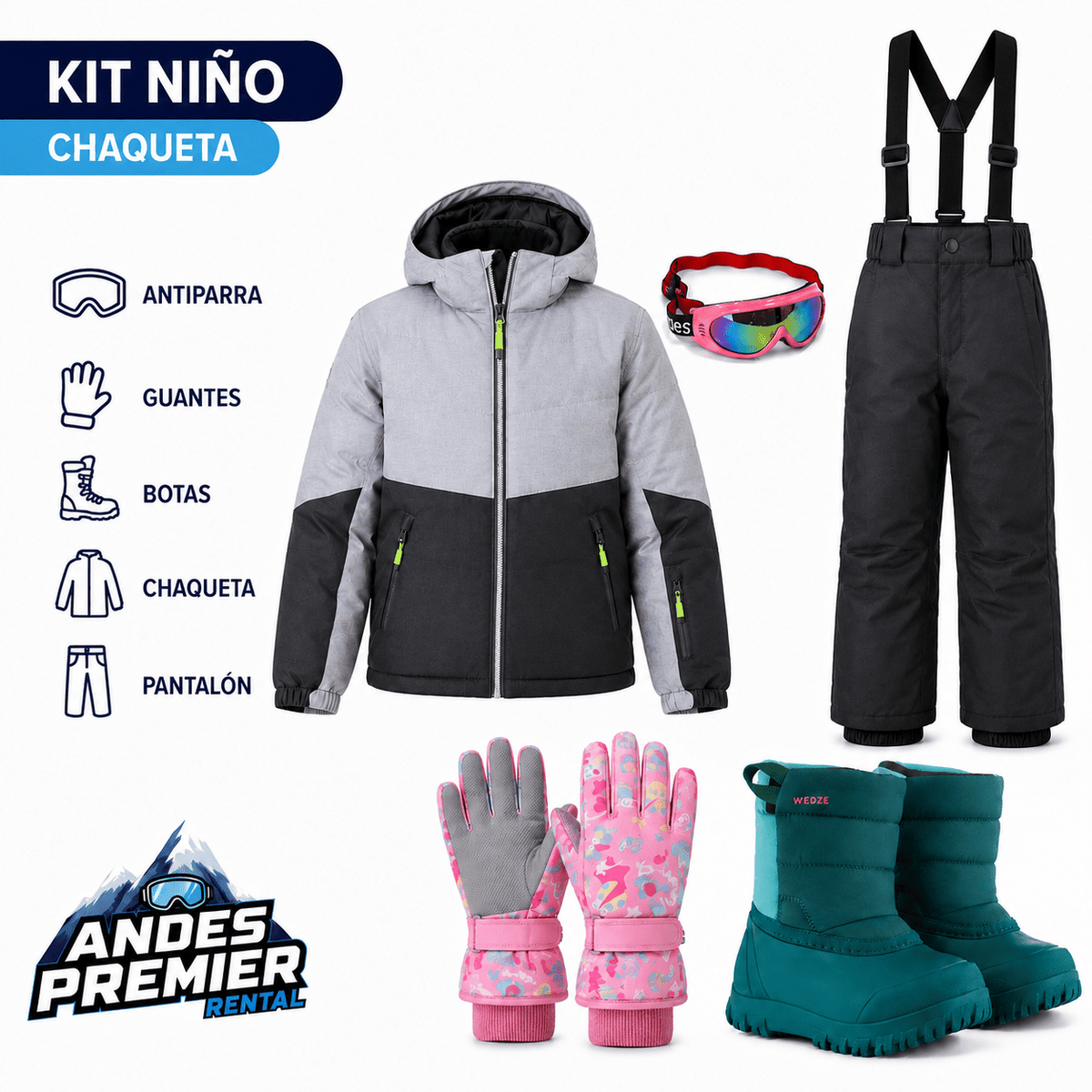 Ticket de Aluguel Kit Infantil Jaqueta