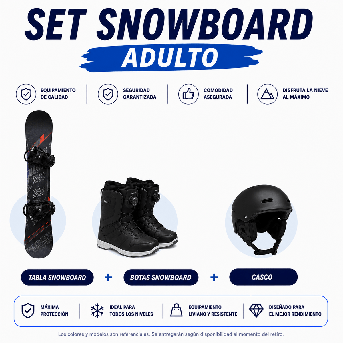 Ticket de Arriendo Kit Snowboard Adulto