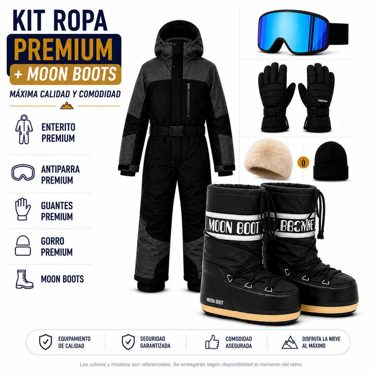 Ticket de Arriendo Kit Ropa Premium + Moon Boots