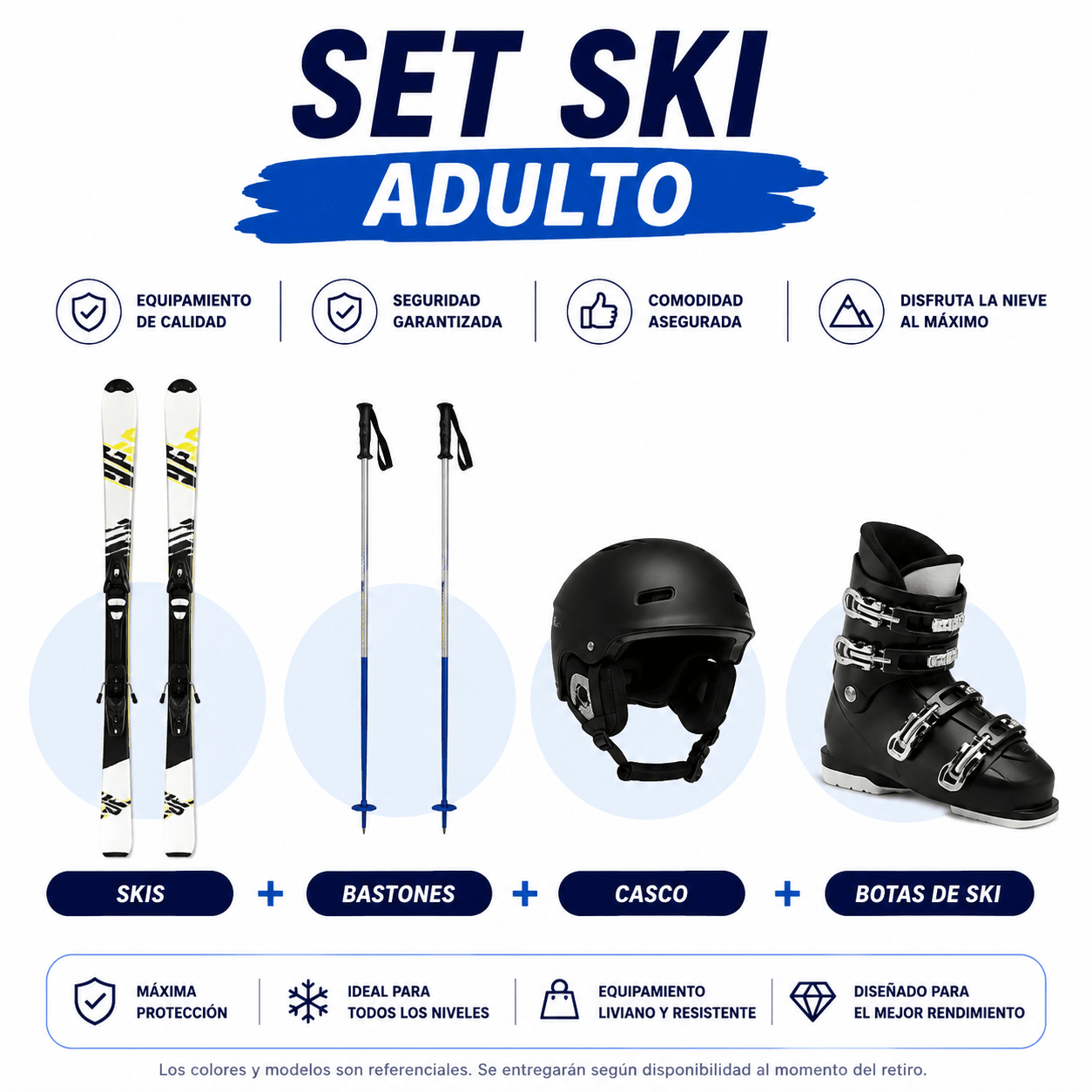 Ticket de Arriendo Kit Ski Adulto
